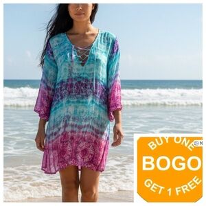 Portocruz Swim Cover-up Tie-dye size Large NWT